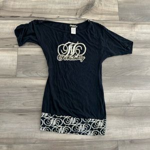 Fabulosity South Pole Shirt Womens Medium Black Rhinestone